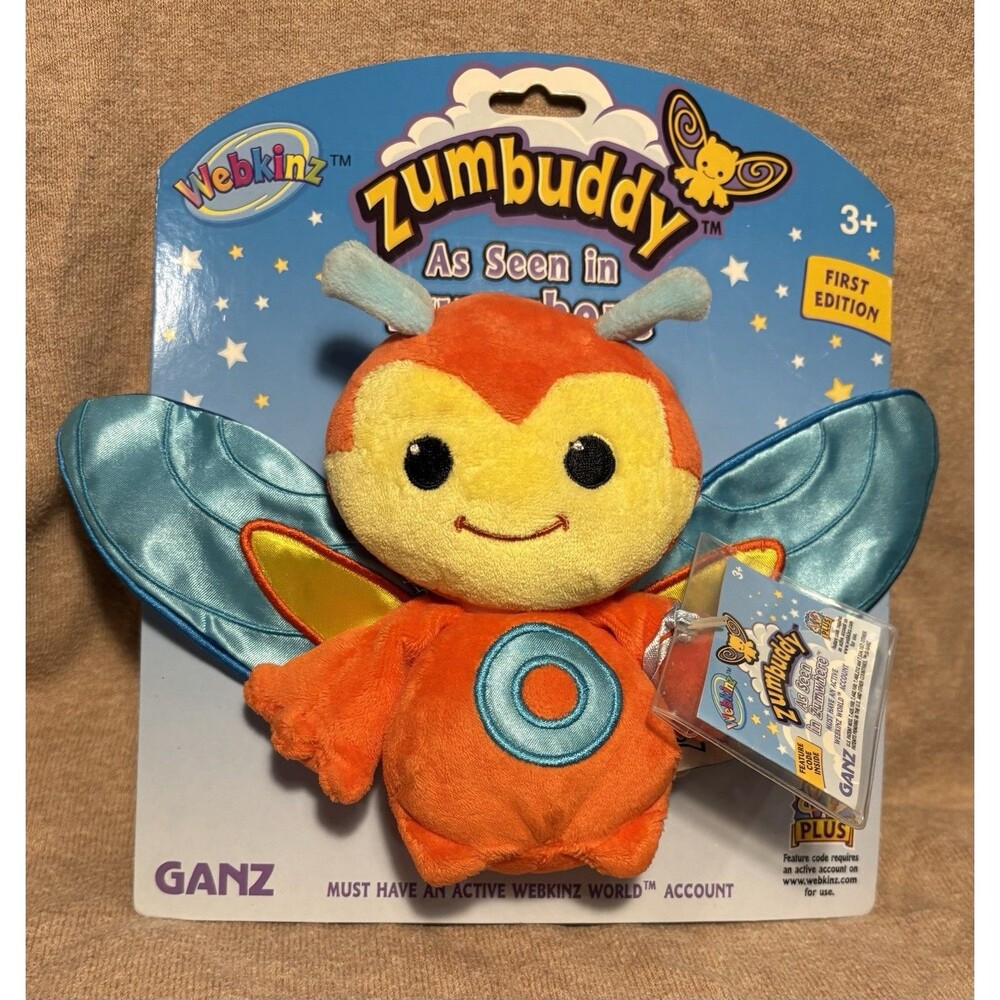 Webkinz Zumbuddy Zoro A Zippy Zum Beanbag Plush Butterfly - NEW Unopened Code